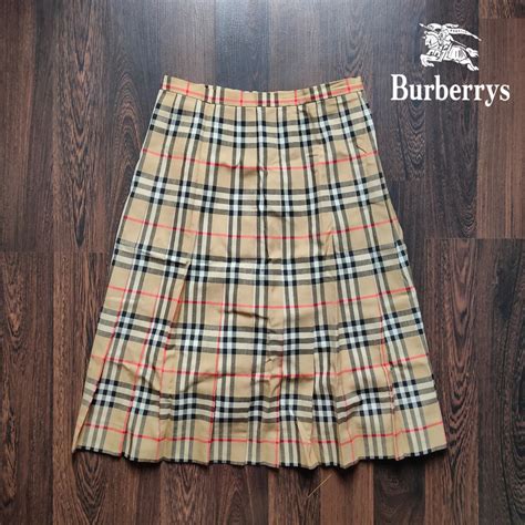 fake burberry plaid skirt|vintage burberry pleated skirt.